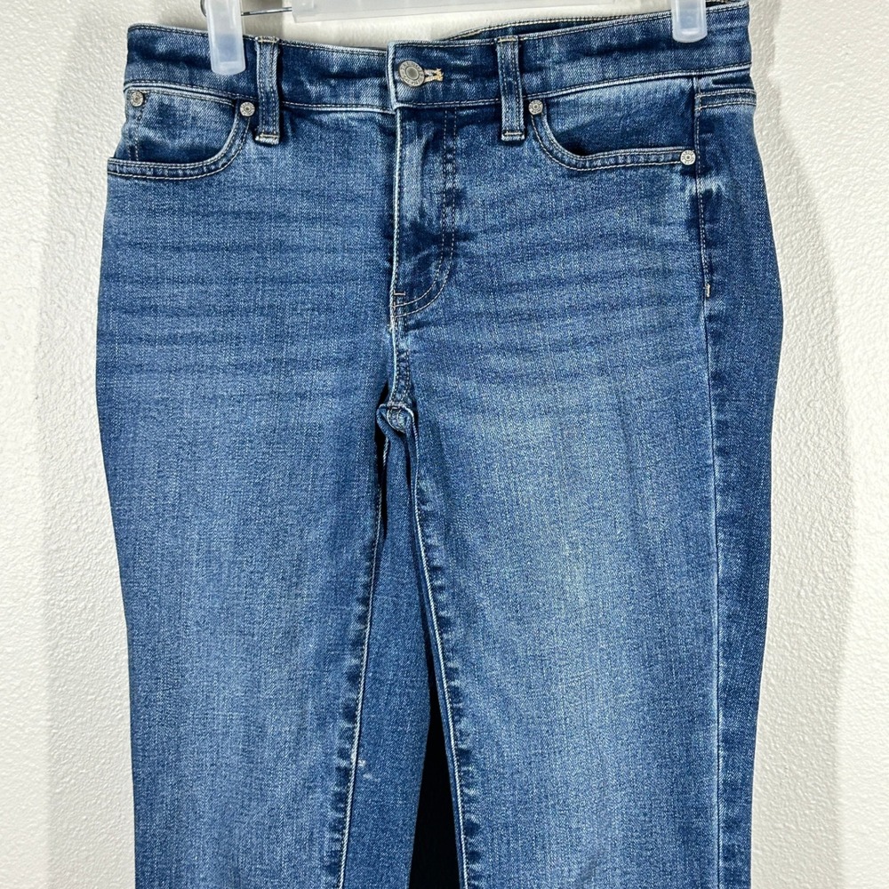 Talbots Womens 0P Slim Ankle Jeans Medium Wash Blue Stretch Denim Mid Rise 0 Pet
